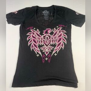 Women’s Affliction Y2K George St-Pierre V-Neck | $25
